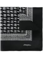 Dolce & Gabbana Cactus Print Scarf, Women's, Black, Silk