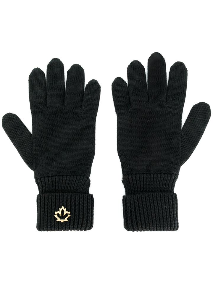Dsquared2 Logo Plaque Gloves - Black