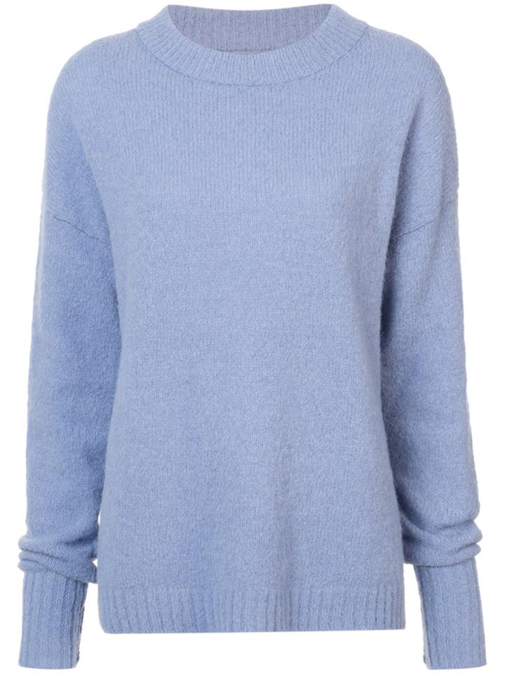 Tibi Cozy Round Neck Jumper - Blue