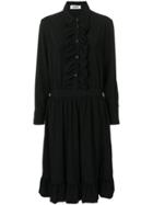 Moschino Vintage 2000's Frilled Shirt Dress - Black