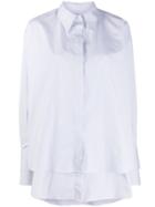 Rokh Striped Layered Shirt - White