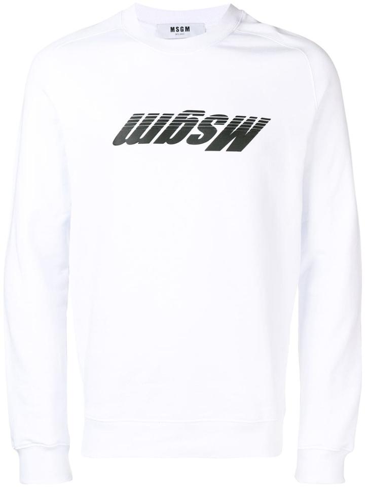 Msgm Logo Graphic Sweatshirt - White