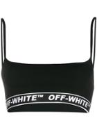 Off-white Branded Training Bra - Black