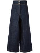 Kenzo - Cropped Wide-leg Jeans - Women - Cotton/polyester - 36, Women's, Blue, Cotton/polyester