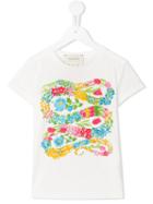 Gucci Kids Floral Print T-shirt, Girl's, Size: 10 Yrs, White