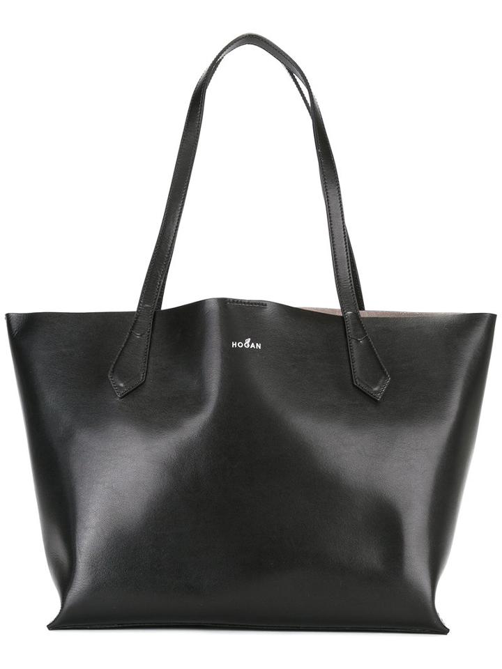 Hogan Large Tote, Women's, Black, Leather