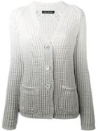 Iris Von Arnim - Ombré Cardigan - Women - Cotton/nylon - L, White, Cotton/nylon