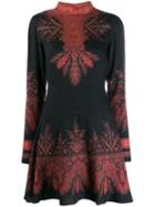 Etro Long-sleeve Embroidered Dress - Black