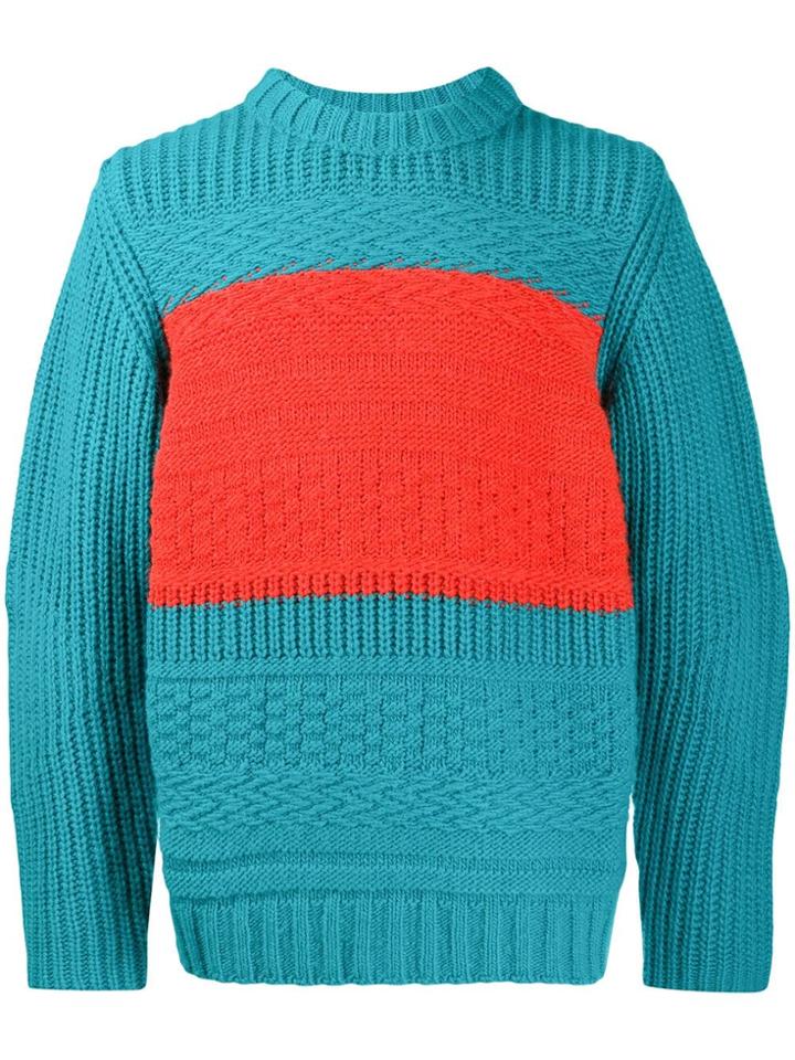 Paul Smith Colourblock Knitted Jumper - Blue
