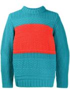 Paul Smith Colourblock Knitted Jumper - Blue