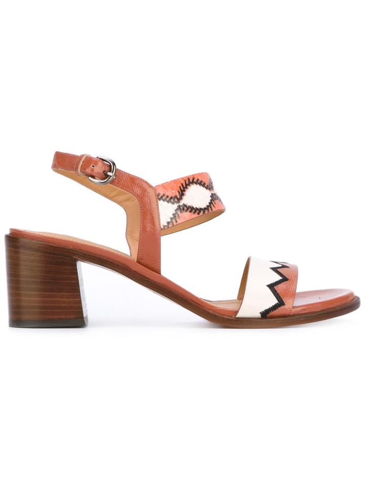 Sartore 'cuba' Embroidered Sandals - Multicolour