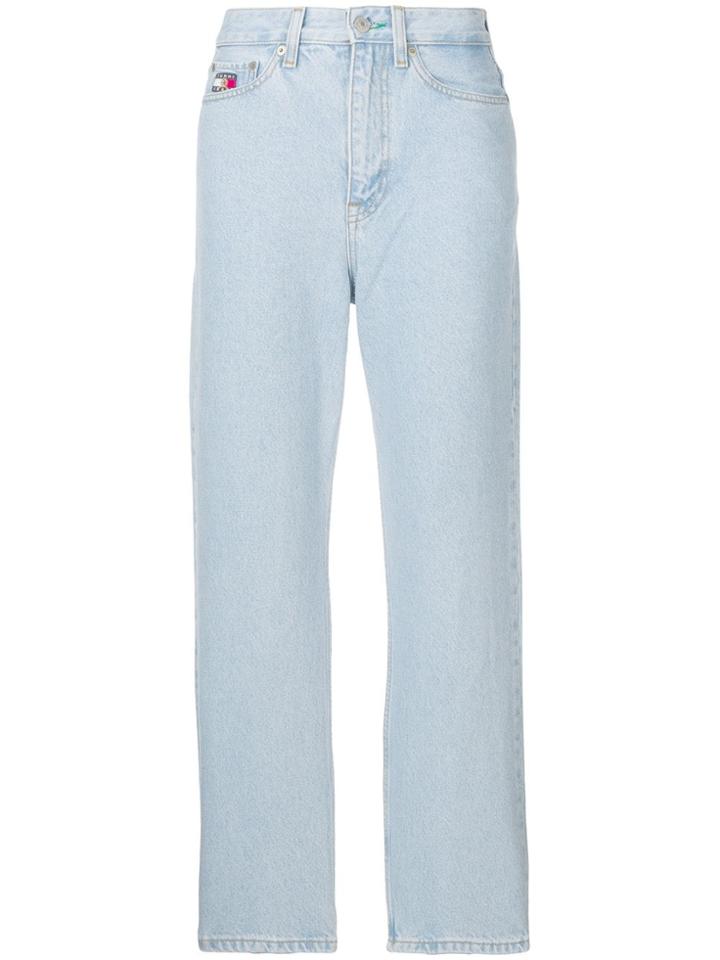 Tommy Jeans Cropped Wide Leg Jeans - Blue