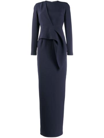 Safiyaa London Draped Front Dress - Blue