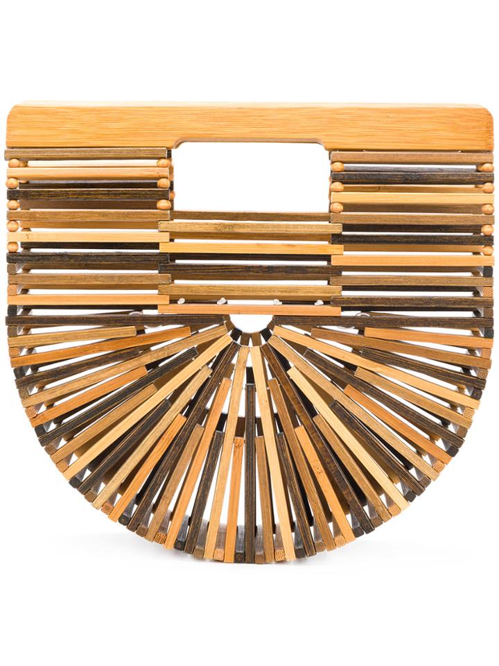 Cult Gaia Mini Ark Clutch - Brown
