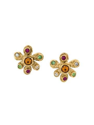 Christian Lacroix Pre-owned Flower Shaped Earrings - Gold