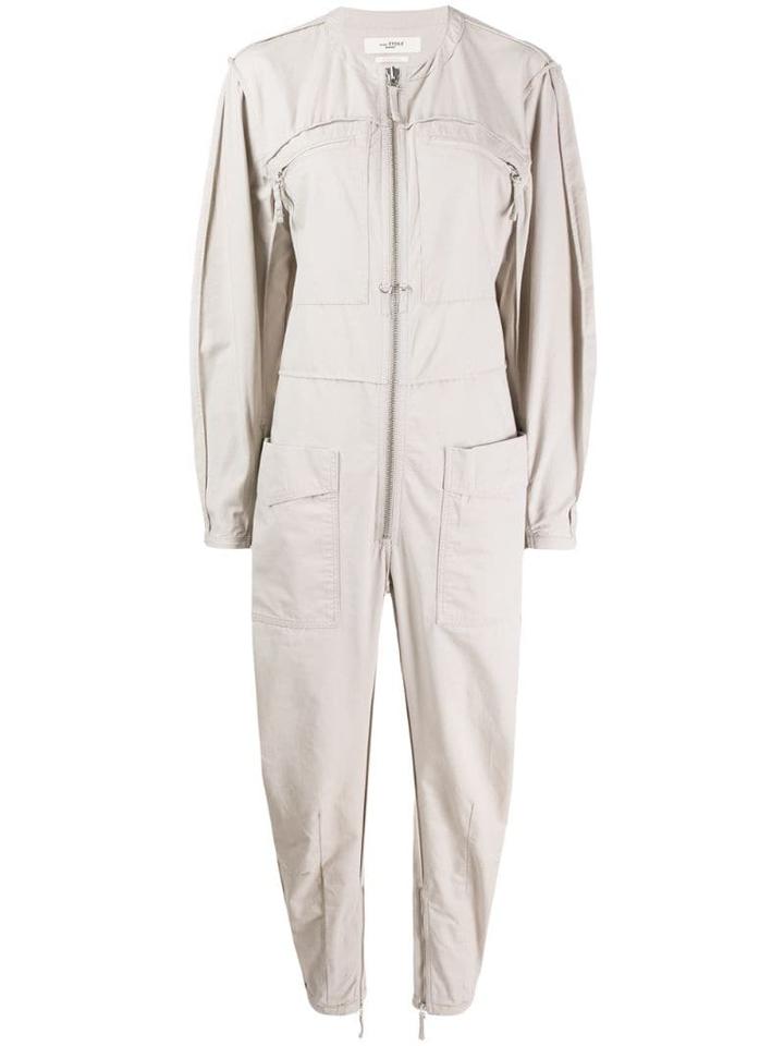 Isabel Marant Étoile Leiko Zip-up Jumpsuit - Neutrals