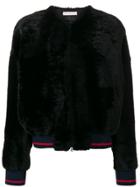 Inès & Maréchal Diane Fur Bomber Jacket - Black