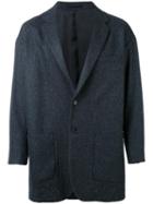 En Route Patch Pockets Loose-fit Blazer, Men's, Size: 2, Black, Wool