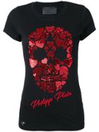 Philipp Plein Sequin Skull T-shirt - Black