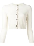 Acne Studios Cropped Cardigan, Women's, Size: Medium, White, Wool