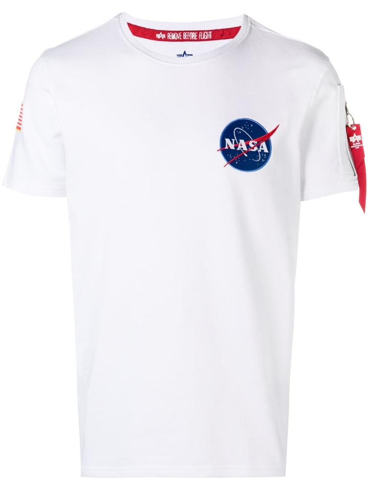 Alpha Industries Nasa Embroidered T-shirt - White
