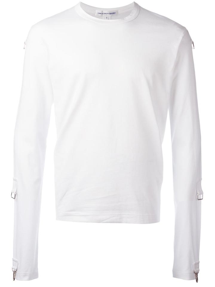 Comme Des Garçons Shirt Longsleeved T-shirt, Men's, Size: Medium, White, Cotton