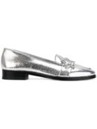 Alexa Chung Star Detail Loafers - Metallic