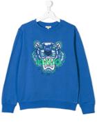 Kenzo Kids Tiger Printed Sweatshirt - Blue