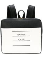 Thom Browne Paper Label Zip-top Book Bag - Black