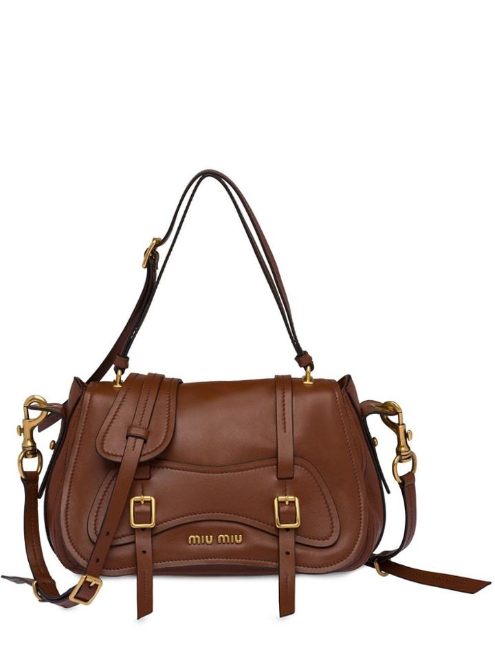Miu Miu Grace Lux Briefcase Bag - Brown