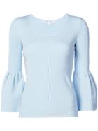 Elizabeth And James Balloon Sleeves Top - Blue