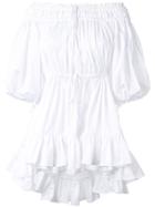 Alexander Mcqueen Ruched Bardot Blouse - White