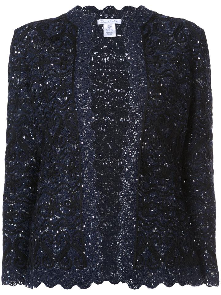 Oscar De La Renta Embroidered Jacket - Black