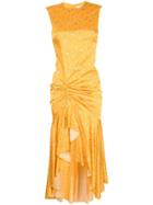 Caroline Constas Floral Gown - Orange