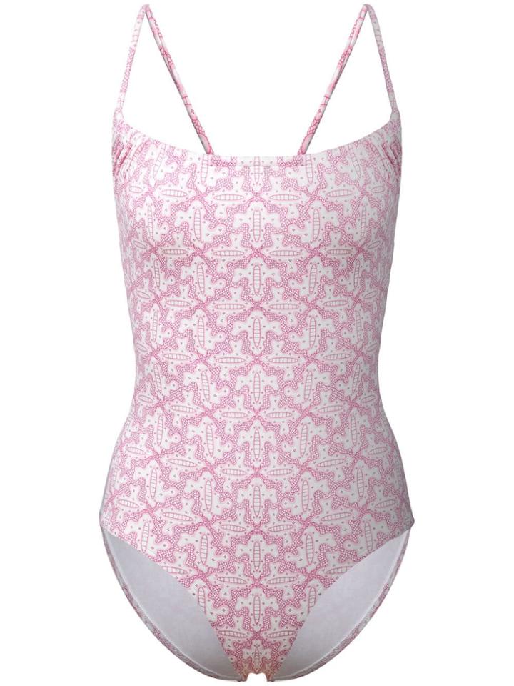 Le Sirenuse Geometric Pattern Swimsuit - White