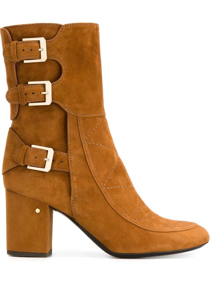 Laurence Dacade Achille Boots, Women's, Size: 38.5, Brown, Leather/suede