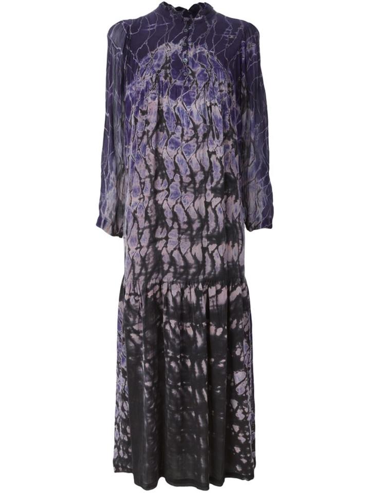 Raquel Allegra Tie-dye Print Maxi Dress, Women's, Size: 1, Pink/purple, Silk