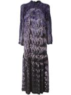 Raquel Allegra Tie-dye Print Maxi Dress, Women's, Size: 1, Pink/purple, Silk