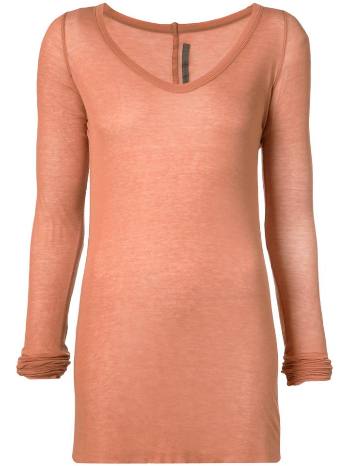 Rick Owens Lilies Sheer Knitted Top - Yellow & Orange