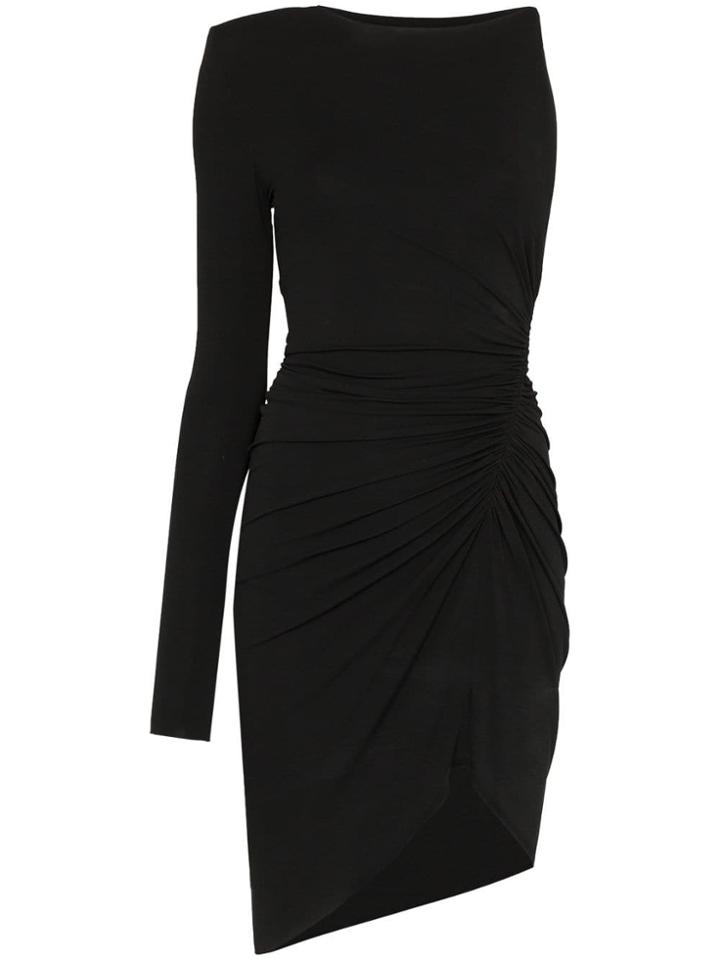 Alexandre Vauthier Asymmetric One-sleeved Gathered Detail Fitted Dress
