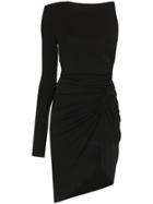 Alexandre Vauthier Asymmetric One-sleeved Gathered Detail Fitted Dress