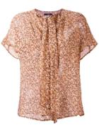 Etro Floral Print Pussy Bow Blouse - Yellow & Orange