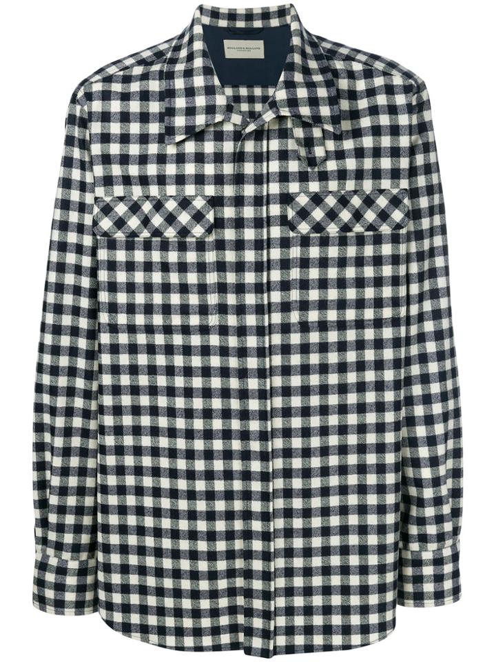 Holland & Holland Double Pocket Gingham Shirt - Blue
