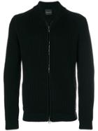 Roberto Collina Zip Front Cardigan - Black
