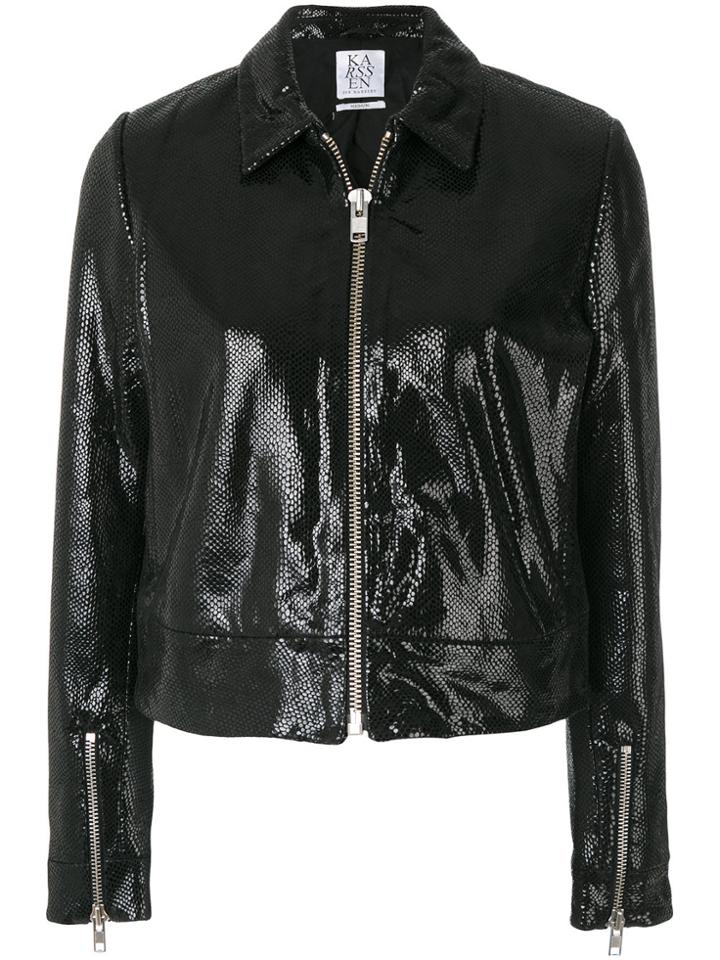 Zoe Karssen Textured Bomber Jacket - Black