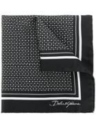 Dolce & Gabbana Polka Dot Print Pocket Square - Black