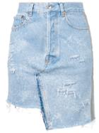 Forte Dei Marmi Couture Ripped Denim Skirt - Blue
