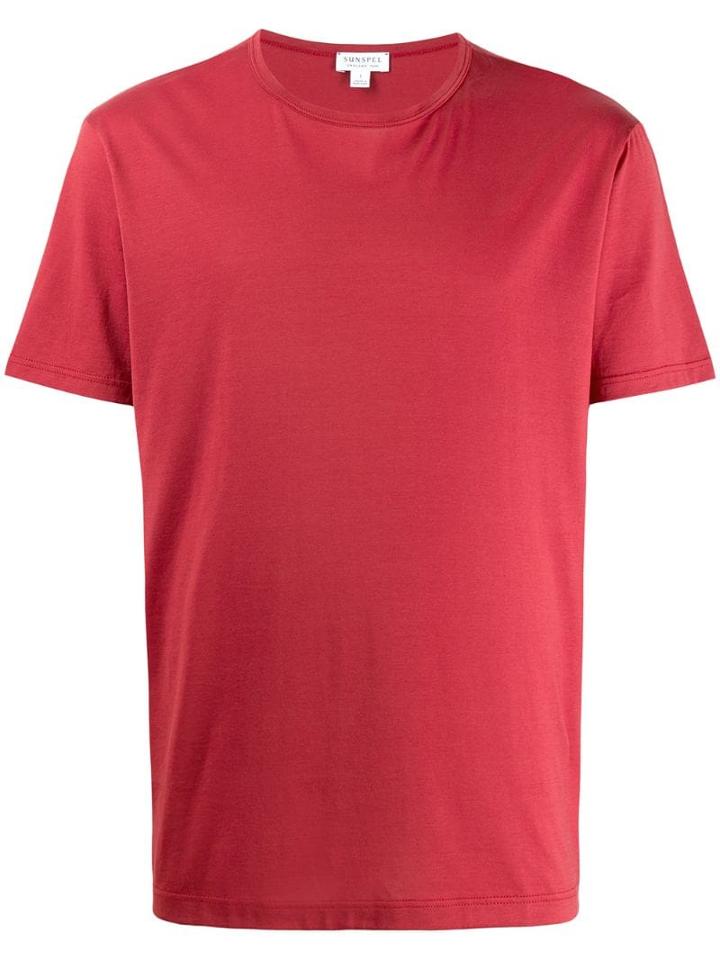 Sunspel Crew Neck T-shirt - Red