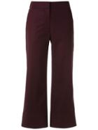 Egrey Cropped Wide-leg Pants - Red