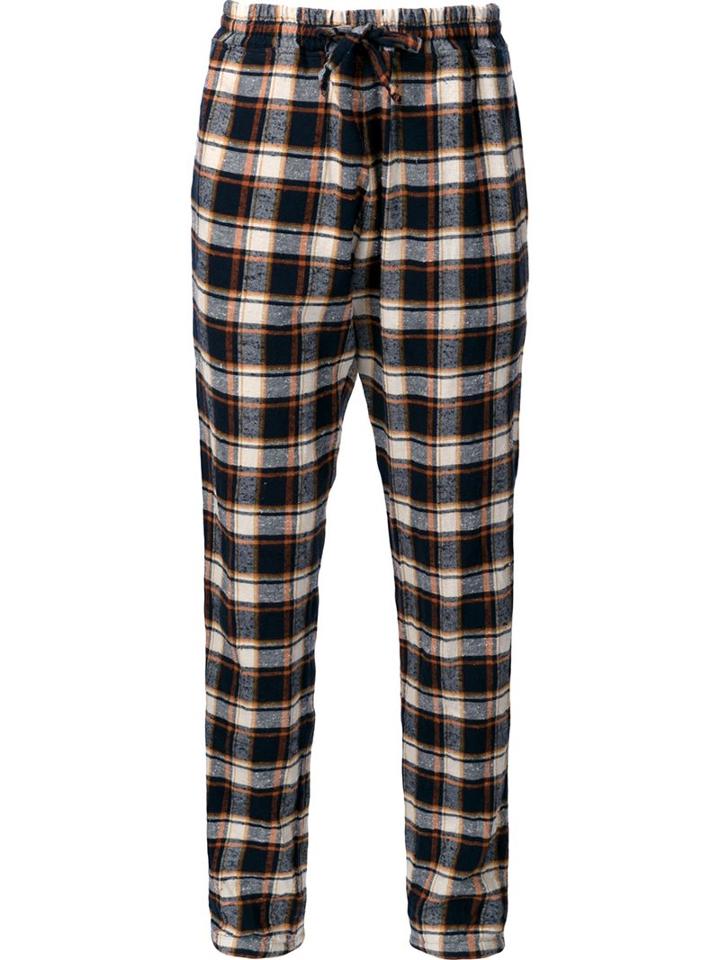 Faith Connexion Checked Track Pants, Men's, Size: Xl, Blue, Cotton